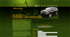 Desktop Screenshot of greenlimousinecolorado.com
